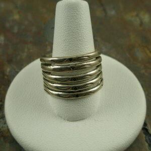 5 Rings Native American Handcrafted Sterling Ring-0