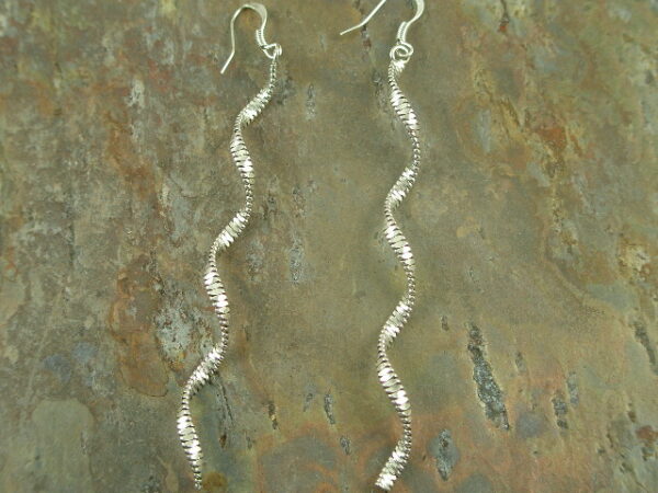Curlie Handcrafted Sterling Long Earrings-0