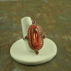Pink Pizzazz Crystal Fashion Ring-0