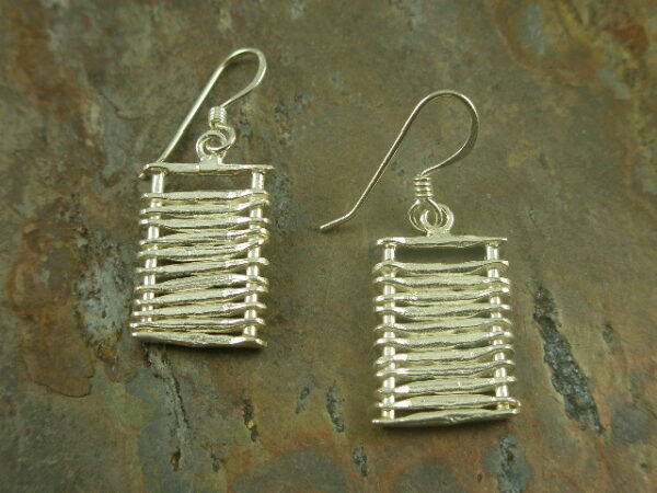 Ladder Up Unique Sterling Earrings-0