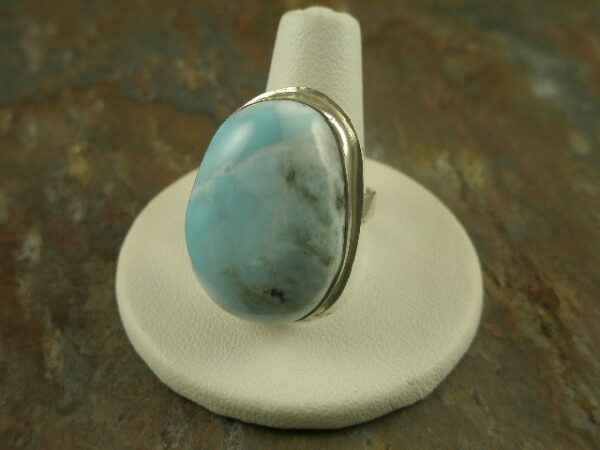 Blue Finger Handmade Semi Precious Stone Ring -0