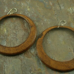 Brown Betty Handcrafted Leather Earrings-0