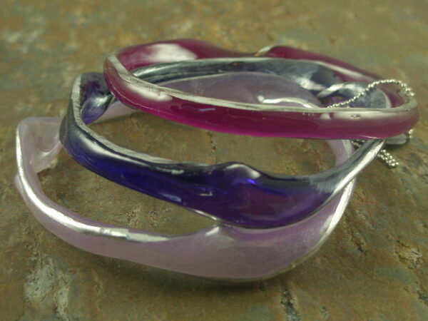 Purple Trio Resin Bracelets-0