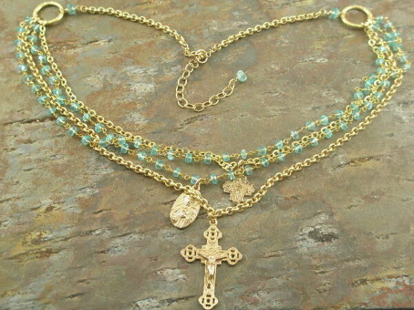 Divine Love Handcrafted Vintage Cross Necklace-0