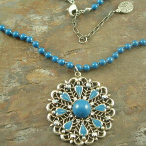 Wheel of Fortune Bead/Crystal Fashion Necklace-0