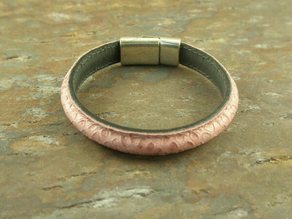Pink Skins are In Leather Magnet Bracelet-0