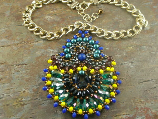 The Wow Peacock Resin Statement Necklace-0