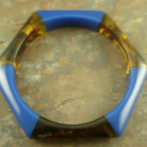 Lapis Blue Resin Bangle Bracelet-0