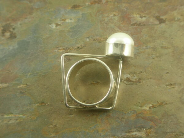 Out Of The Box Pearl And Sterling Silver Statement Ring-0