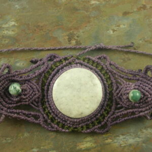 Plum In The Middle Handcrafted Macrame Bracelet-0