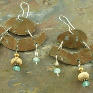 Copper Handcrafted EarringsRainbow -0