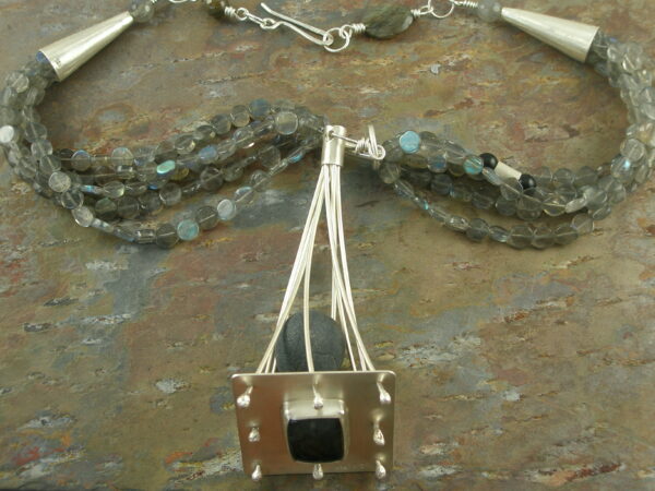 Multi Strand One Of A Kind Statement NecklaceLock Me Up-0