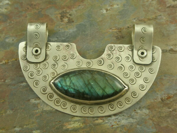 One Of A Kind Stone/Sterling PendantHieke-0