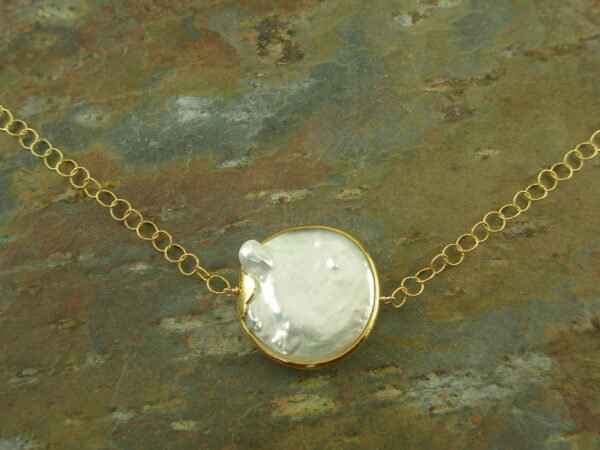 Coin Pearl Gold Fill NecklacePenny Lane-0