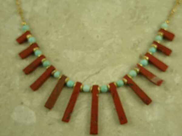 Handcrafted Coral Spike NecklaceBeautiful Warrior-0