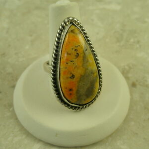 Native American Crafted Sterling Bumblebee Jasper RingMy Fave-0
