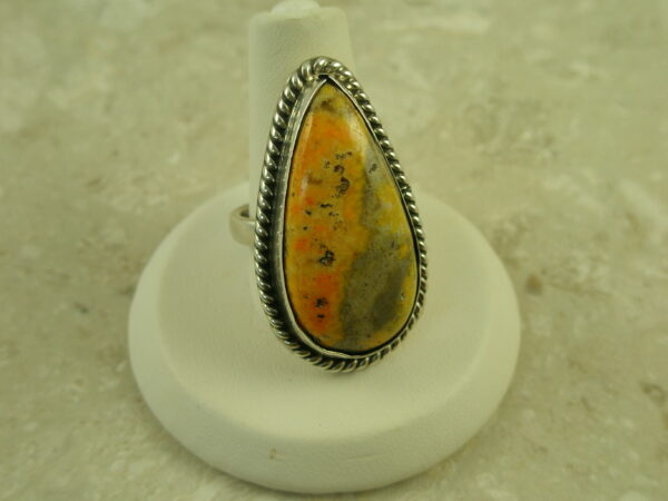 Native American Crafted Sterling Bumblebee Jasper RingMy Fave-0