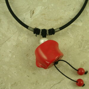 Chunky Coral Drop NecklaceNugget-0