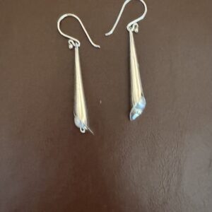 Sterling Pearl Cylinder Earrings/Peek!