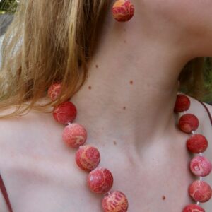 Raw Coral 22" Necklace/Ocean Please