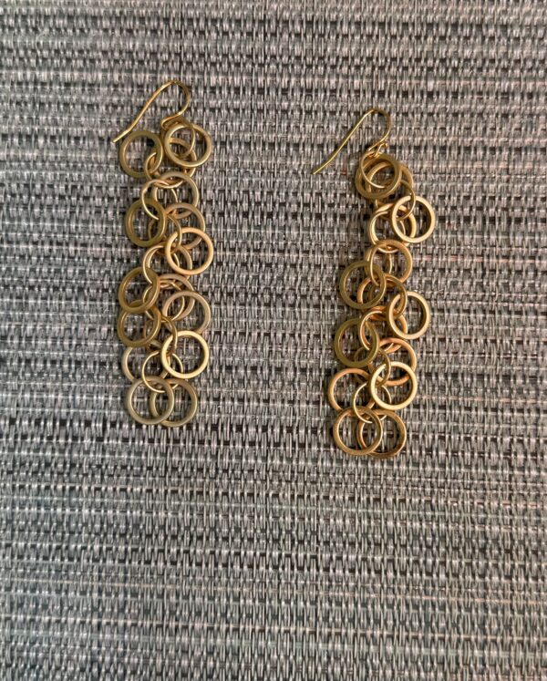 Golden Chain Dangle Earrings/Linked In