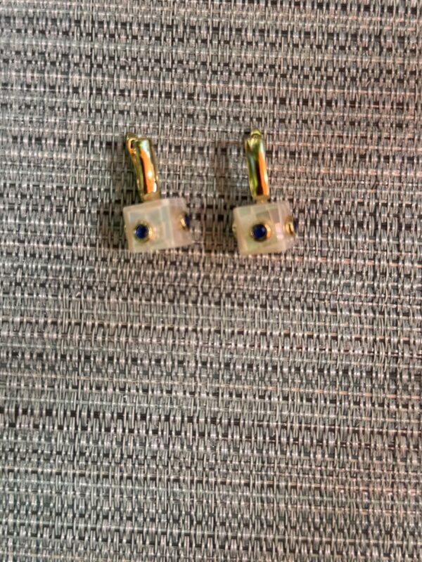 Mosaic Mother Of Pearl Earring/Treasure Box