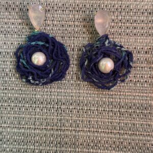 One Of A Kind Mixed Media Earring/Fancy Nest