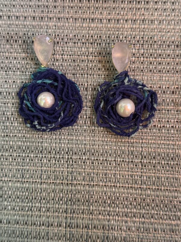 One Of A Kind Mixed Media Earring/Fancy Nest