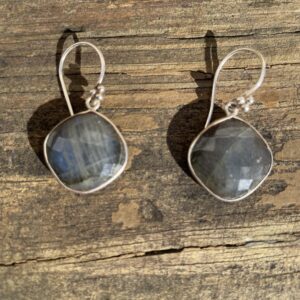 Sterling Silver Labradorite Earrings/Both Sides