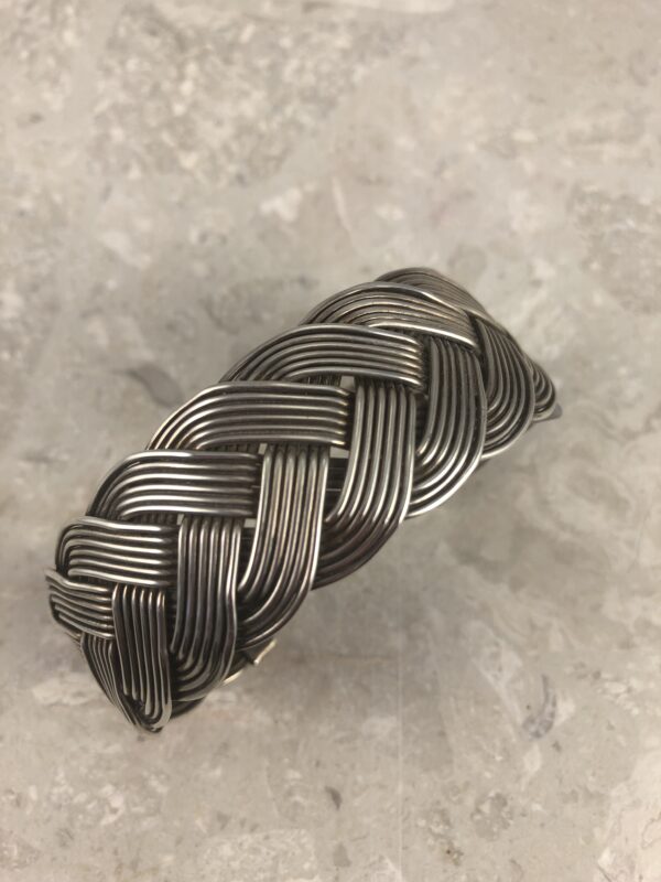 Native American Sterling Cuff Bracelet/Woven