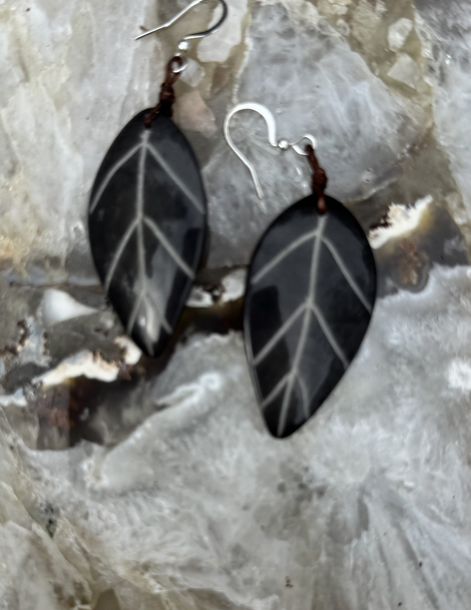 Taguna Nut Dangle Earrings/Leaf Me Alone