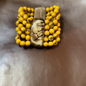 Organic Taguna Nut Stretch Bracelet/Gone Bananas