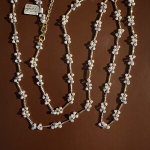 32"Golden Multi Pearl Necklace/Pearl Beauty