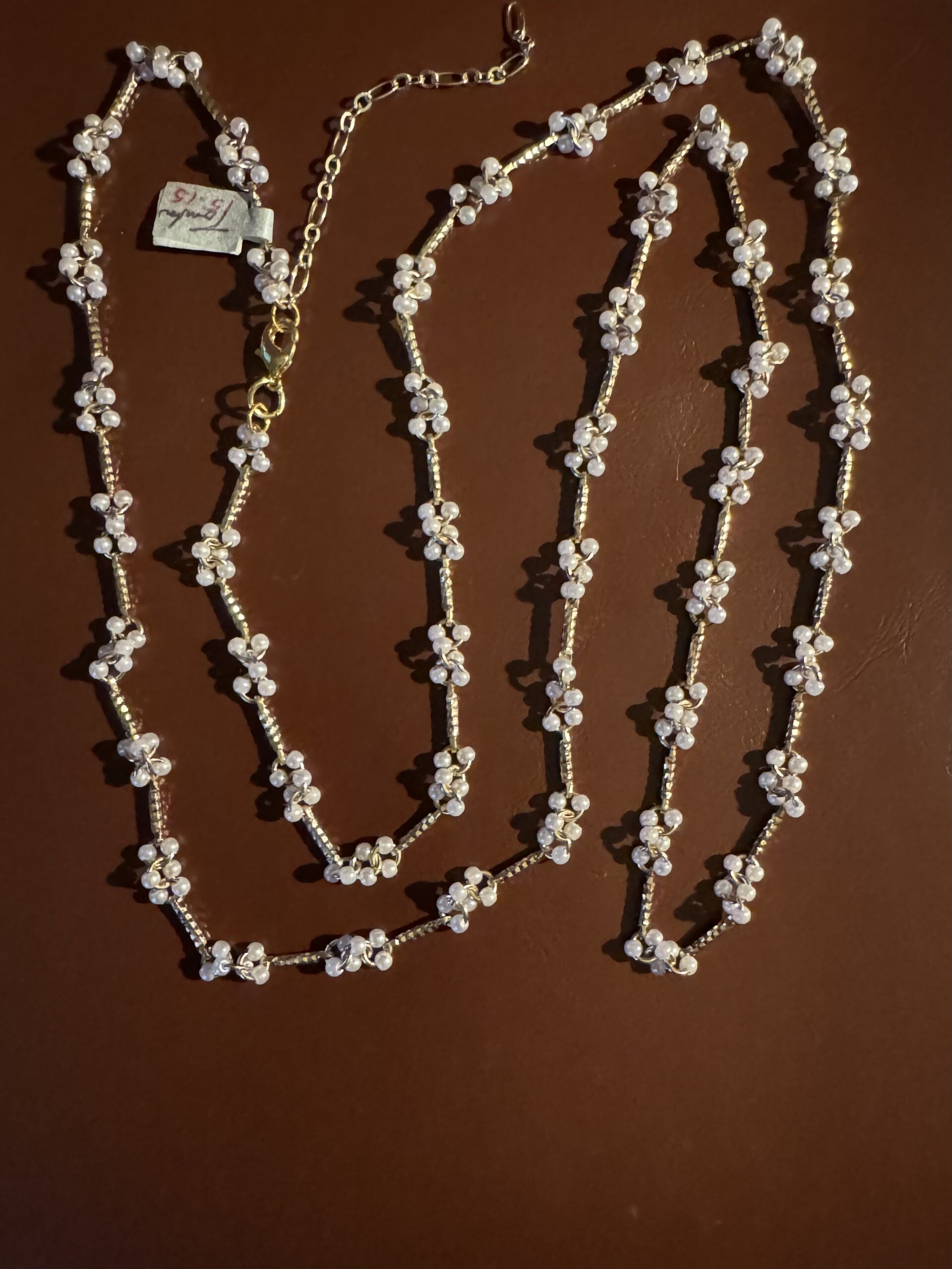 32"Golden Multi Pearl Necklace/Pearl Beauty