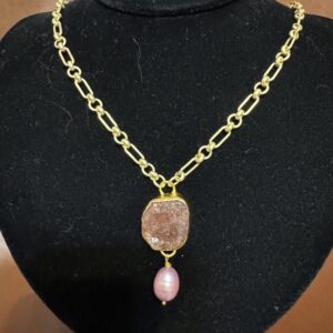 24" Golden Rubylite/Pearl Necklace/My Girl