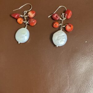 Coral/Pearl Drop Earring/Sprinkles