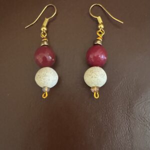 Italy Trip Handcrafted Earrings/Materas' Limestone