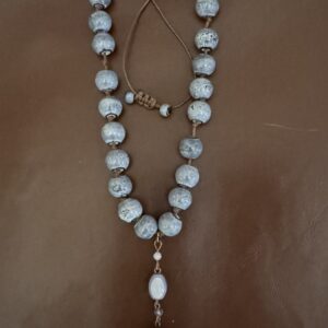 Italy Trip Handcrafted Necklace/Limestone 4