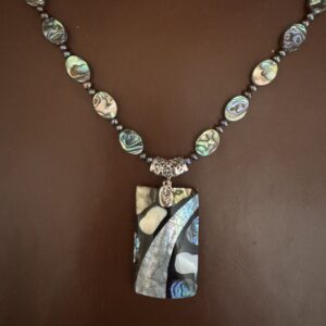 22" Abalone Shell Pendant Necklace/Picture Perfect