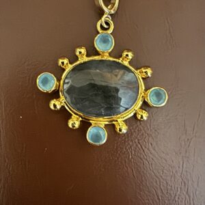 Labradorite Golden Pendant/Snap It