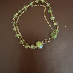 Golden Peridot Double Bracelet/Springtime