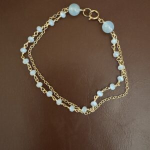 Golden Aquamarine Double Bracelet/Springtime Again