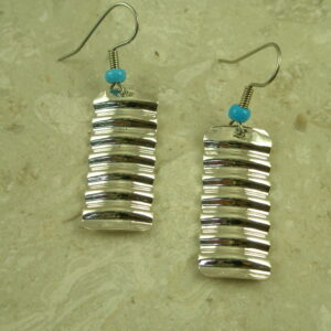 Natural Turquoise Contemporary Earring/My Shield