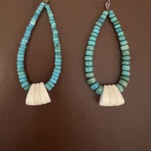 Turquoise/Shell Dangle Earring/Real Stuff