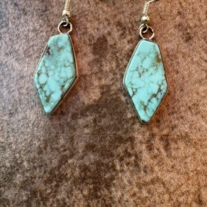 Turquoise Bezeled Earrings/Four Corners