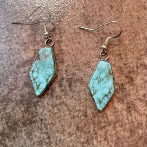 Turquoise Bezeled Earrings/Four Corners