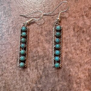 Traditional Native American Turquoise Earring/Seven