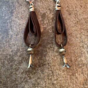 Leather and Sterling Native American Earring/Cowgirl