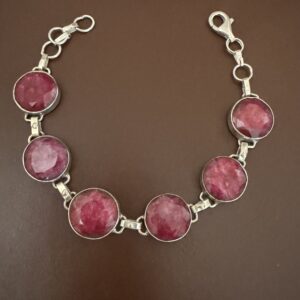 Ruby Link Sterling Bracelet/July Girl