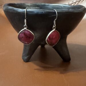 Ruby Sterling Earrings/Big Red